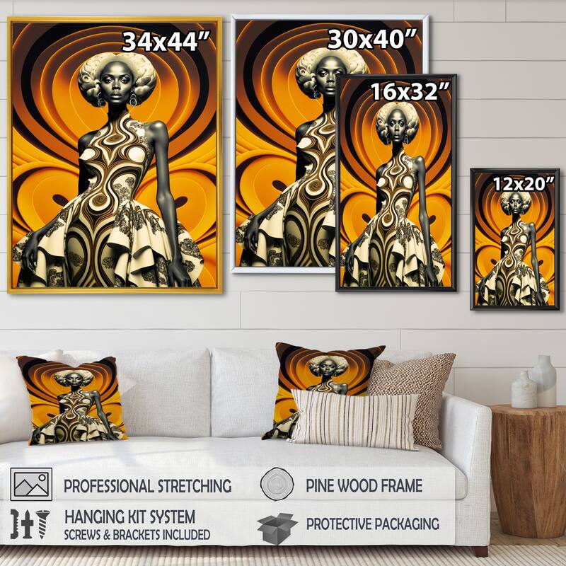 Designart "Beautiful Contemporary African Retro Woman VII" African